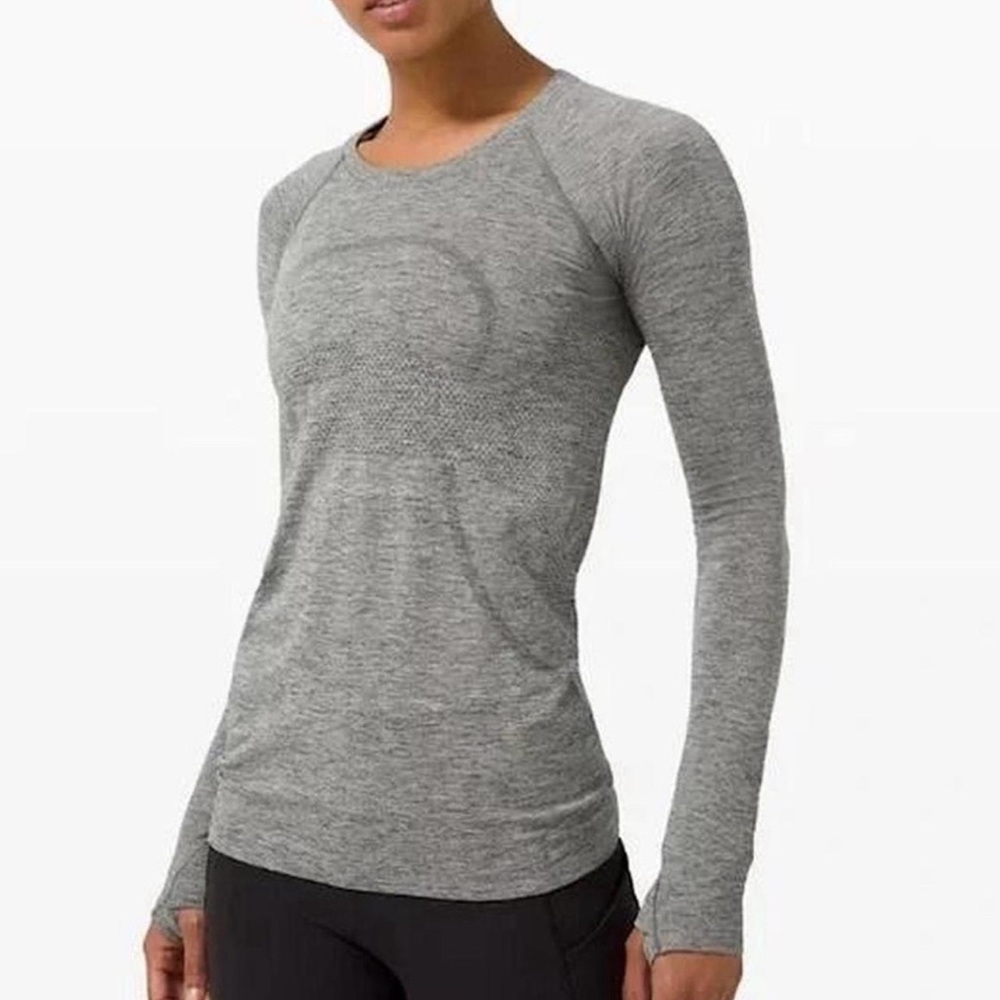lululemon grey long sleeve swiftly tech 2.0